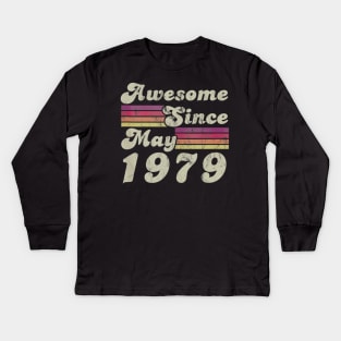 41th Birthday Awesome Since May 1979 Kids Long Sleeve T-Shirt